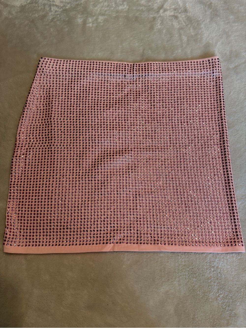 Embellished Pink Mini Skirt